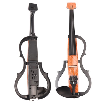 Silent Electric Violin 4/4 Floor Tile Pattern Carbon Fiber Maple Wood Leise GD2