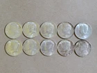 Lot of 10 Kennedy Half Dollar Coins - 90% Silver - All 1964 - Circulated - J2