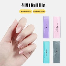 +4 IN 1 NAIL BUFFER BLOCK Fine Grit Smooth Polish & Shine Tool ∫π Manicure C5U8