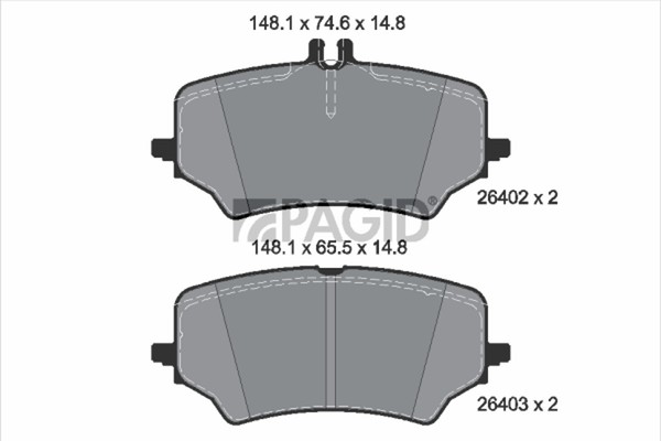 Pagid Bremsbelagsatz Scheibenbremse T3186N FüR Mercedes EQE V295 SUV X294 EQS-image
