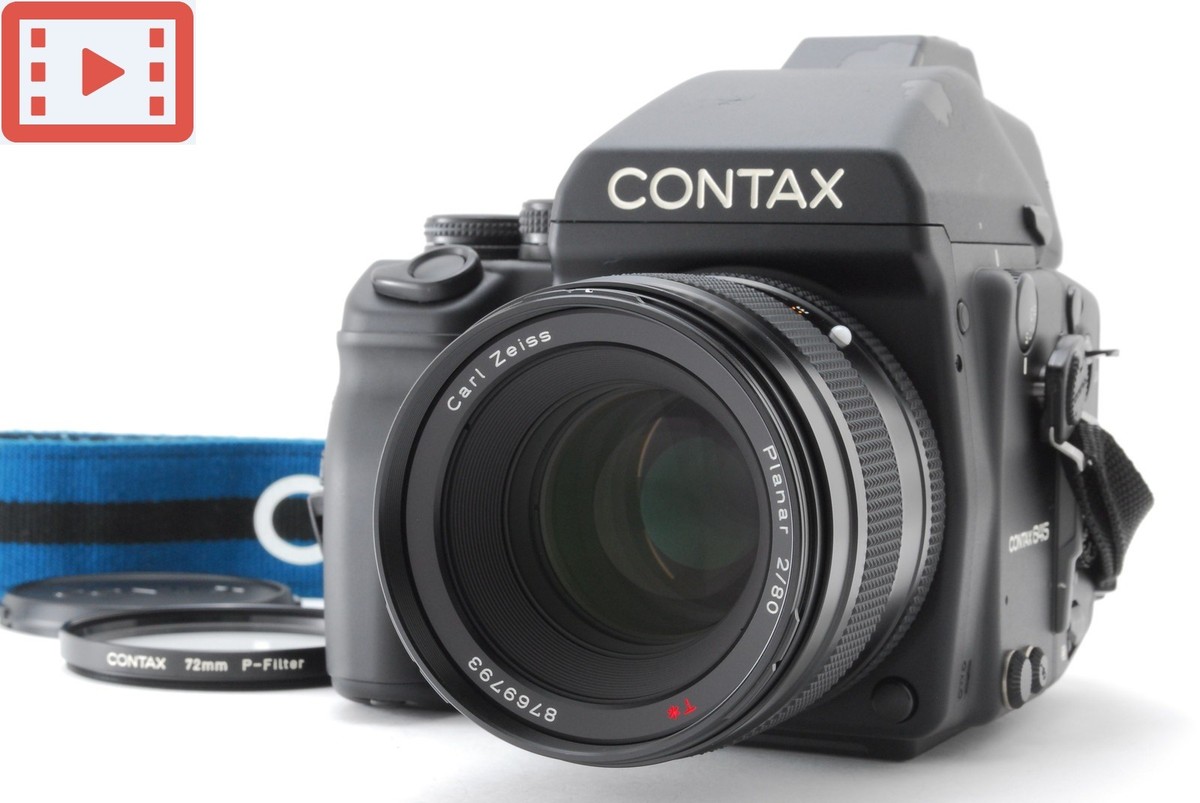 Near MINT+] CONTAX 645 Body AE Finder Planar 80mm f/2 Lens Film