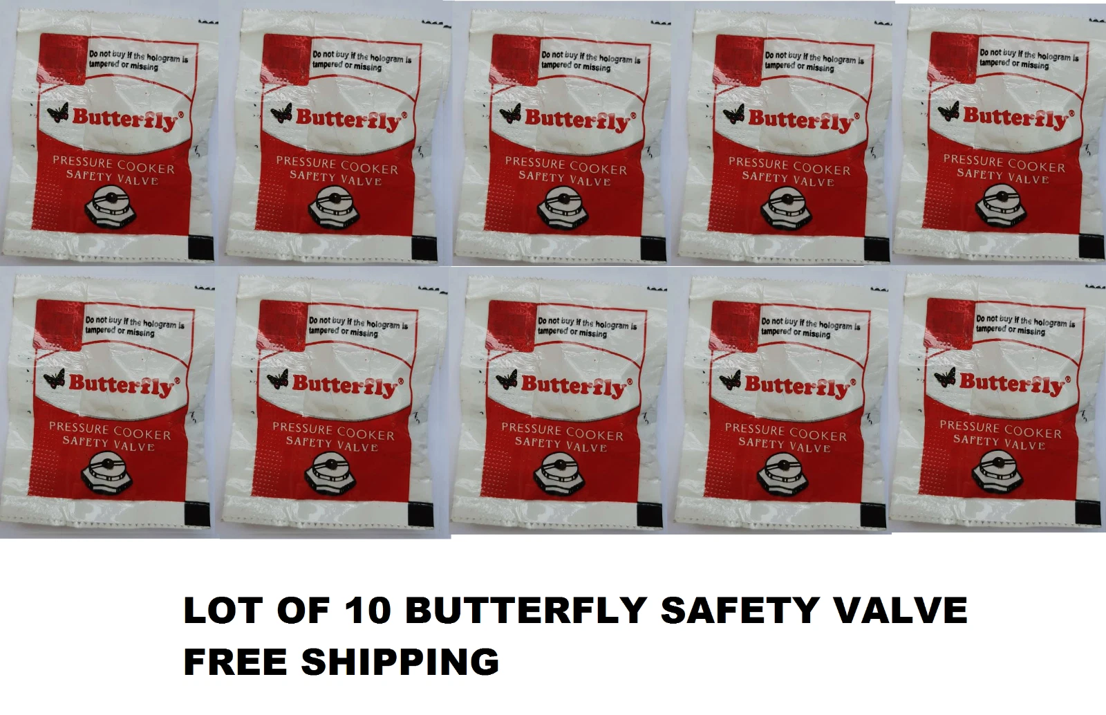 10 Pack Butterfly Pressure Cooker Safety Valve Plug Aluminum Replacement Spares