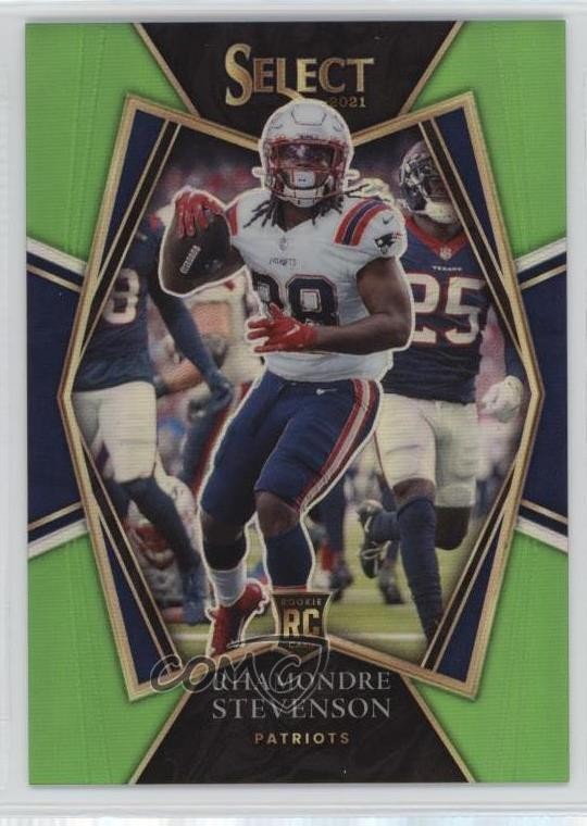 2021 Panini Select Neon Green Prizm 9/49 Rhamondre Stevenson #175 Rookie RC 4f5