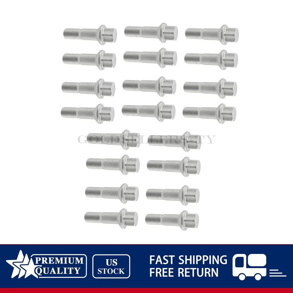 20 peças para Mercedes-Benz ML350 S500 GLK350 kit de porcas de parafusos de roda 0009905307 - Imagem 3 de 4