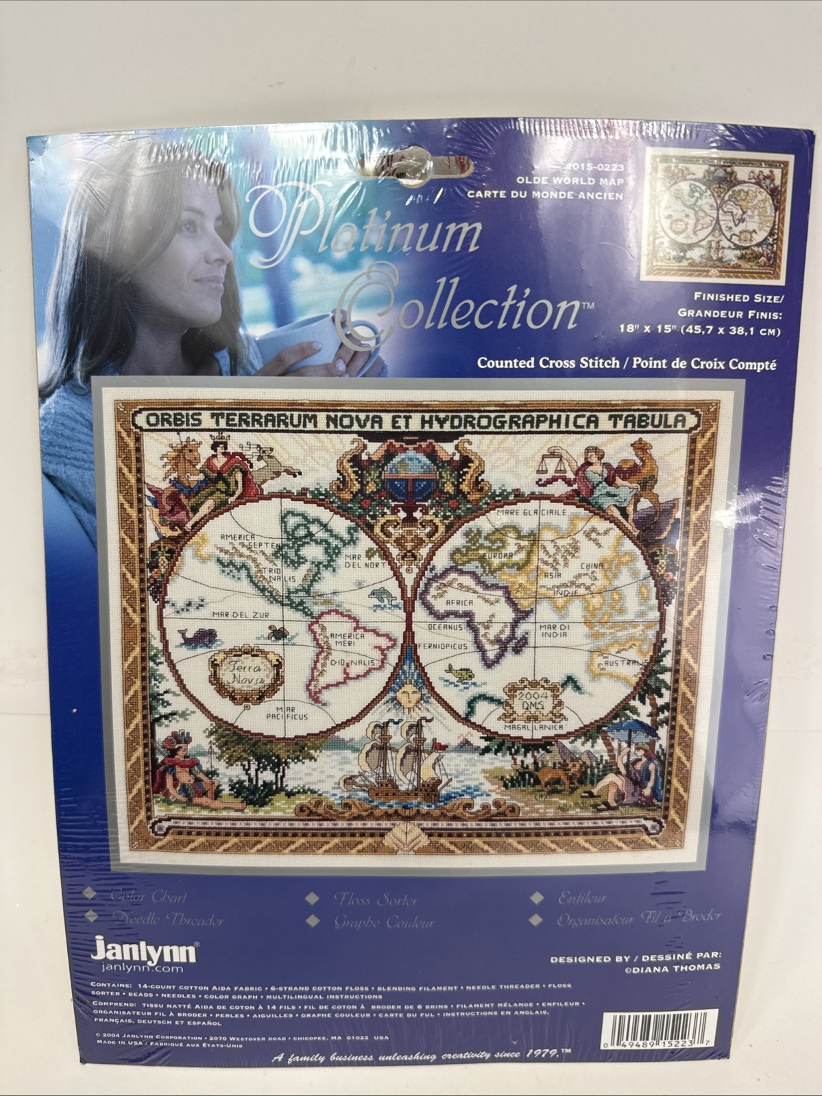 Kit Olde World Map Craft 18x15 In