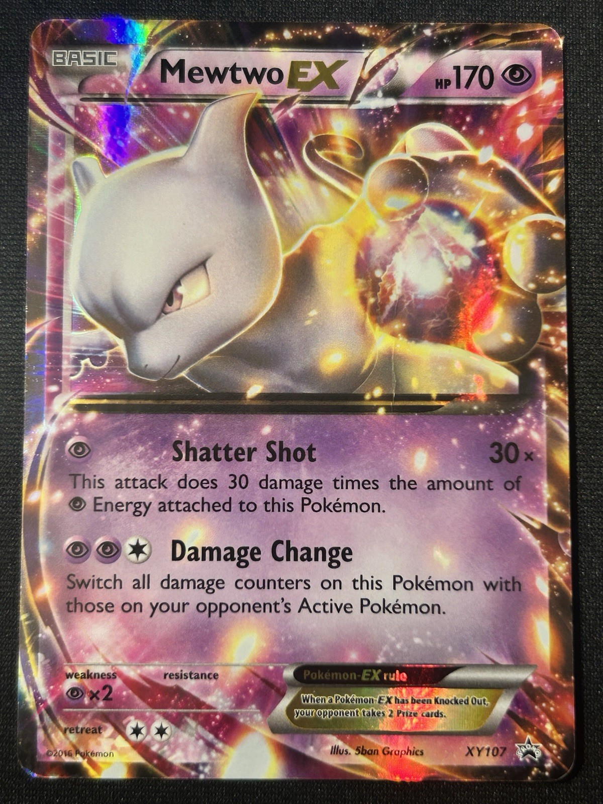 Mewtwo EX XY107 Promo XY Promo Pokemon Holo HP SHIPS FAST!