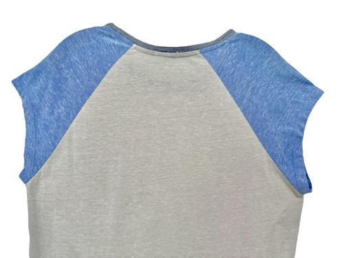 Gap Womens M Heather Blue & Gray Raglan Short Sleeve Soft Sporty Athleisure Top - Picture 8 of 12