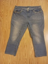 Faded Glory Womens Sz 18 Capri With Bling Pockets