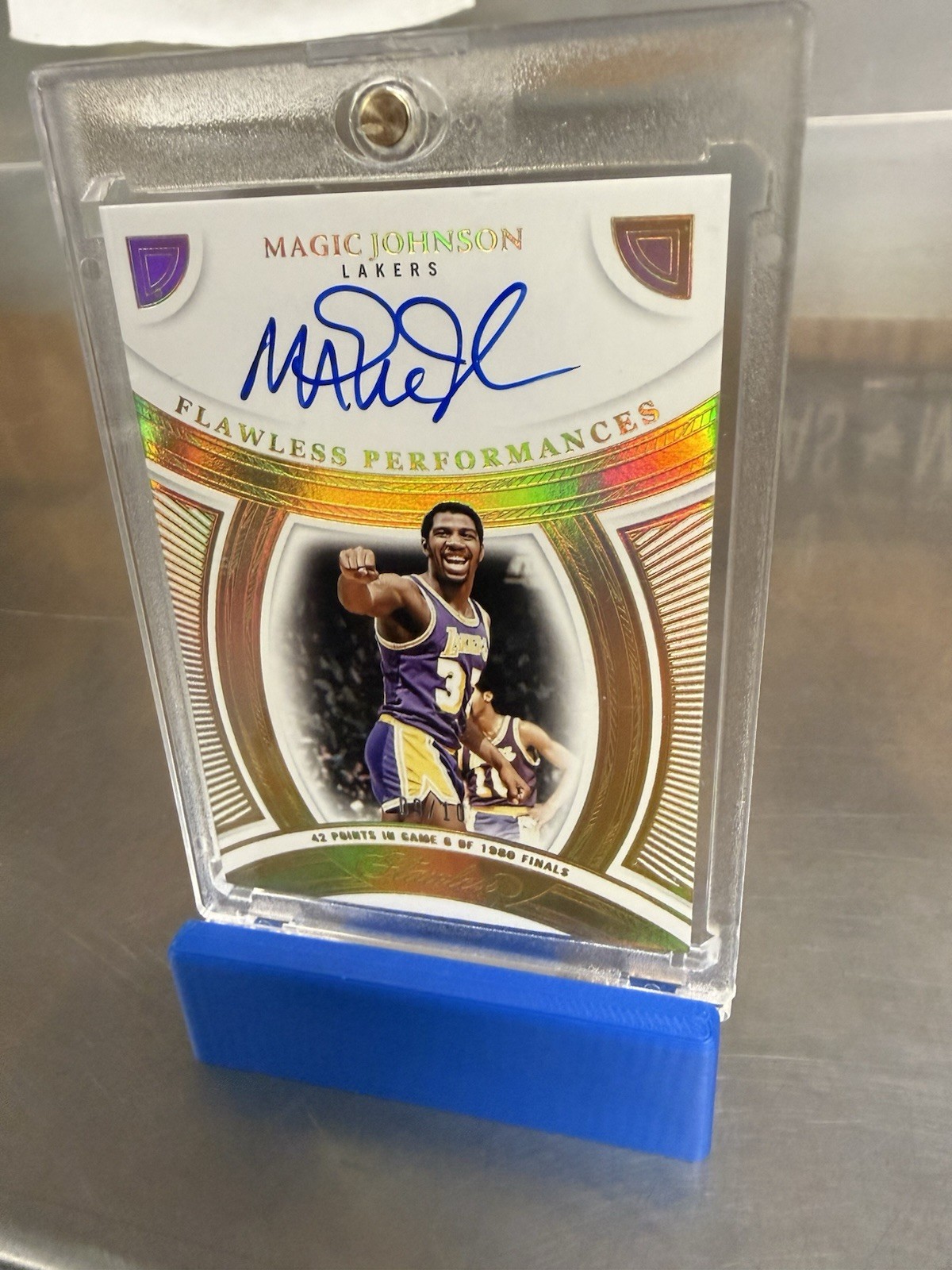 2024 Flawless Basketball Magic Johnson Gold Auto #/10!! Lakers!! view 4
