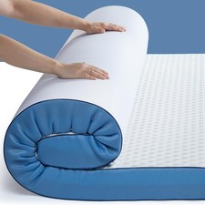 Mattress Topper Queen 3 Inch Cooling Gel Memory Foam Firm PERLECARE Gel-Infused