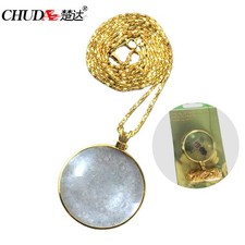Magnifying Glass Necklace Monocle, 5X Necklace Magnifier with 1.6 inch Sliver