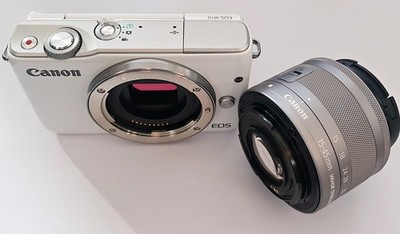 Canon EOS M10 Mirrorless Camera White w/15-45mm Lens[Top Mint EMS