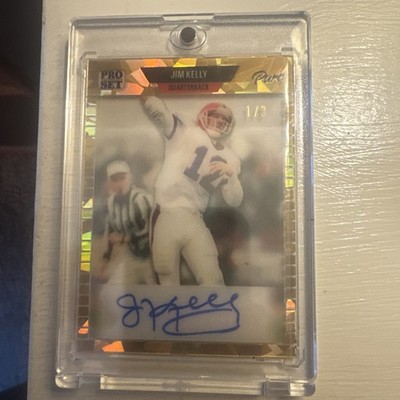 2023 Pro Set Pure - Bills Auto 1989 Gold Pattern Spectrum #89-JK1 Jim Kelly 1/3