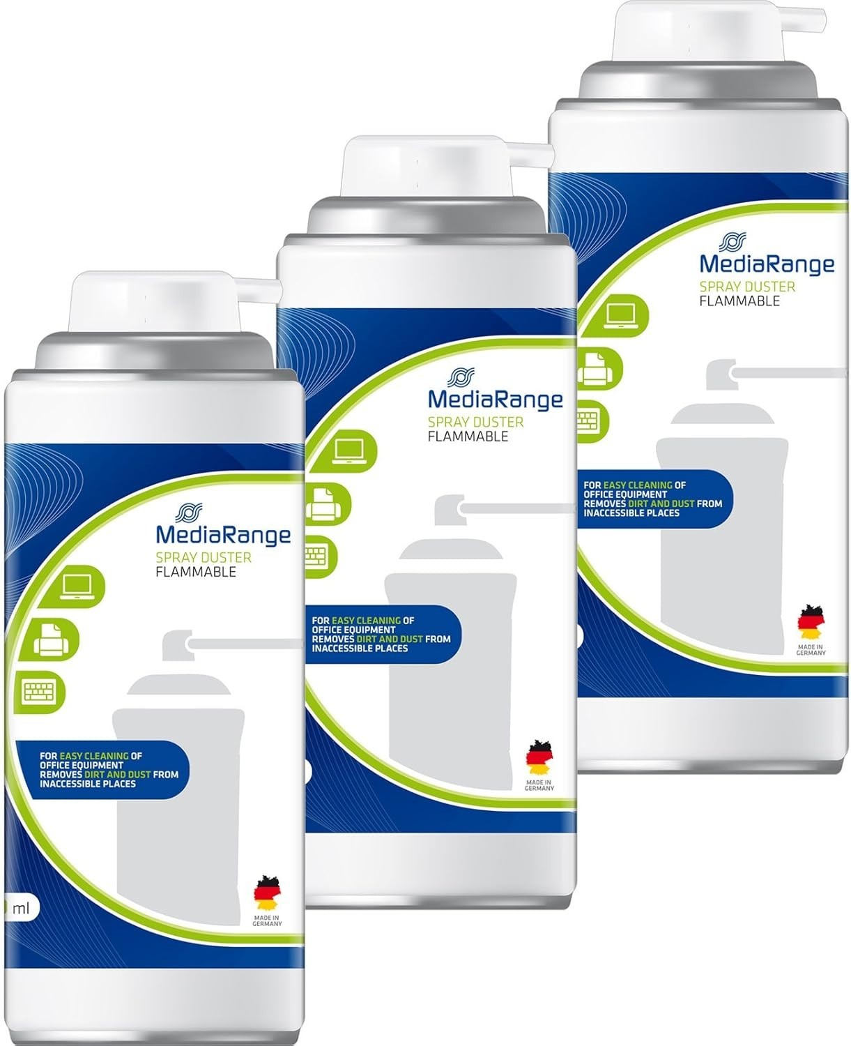 3 MEDIARANGE 400ml Compress Air Duster Spray Gas Compressed Can Cleans MR724
