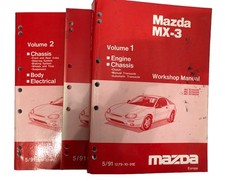 Mazda MX-3 MX 3 Workshop Manual 3 Book Set inc. Wiring Illustrated Original 1991
