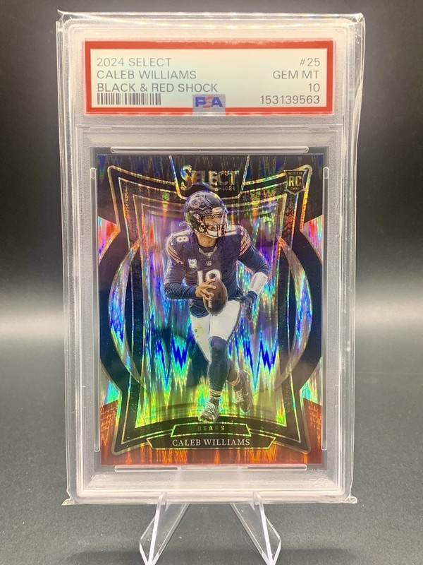 2024 Select - Concourse Caleb Williams #25 Black & Red Shock Prizm (RC) PSA 10