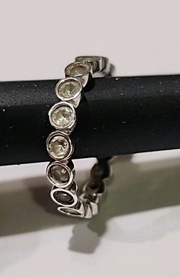 Sterling Silver Eternity Circle Ring With CZ (SIZE 7)