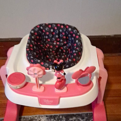 Disney Minnie Mouse Baby Walker Activity Tray Pink & White Walking Aid