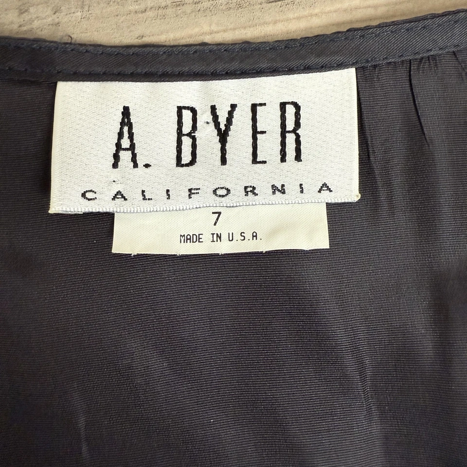 Vestido De Colección A Byer Para Mujer 7 Azul Marino Rayas Chaleco Sin Mangas Carrera Años 90 LEER Foto 4 de 4