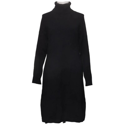 Flash Basic, Rollkragenkleid, Größe: L, Schwarz, Polyamid/Viskose #WbU