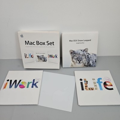 APPLE MAC BOX SET (MAC OS X SNOW LEOPARD, ILIFE, IWORK) COLLECTORS ITEM