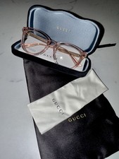 Gucci GG1687O 003 Pink Transparent Eyeglasses Frame   Women  s Designer Glasses