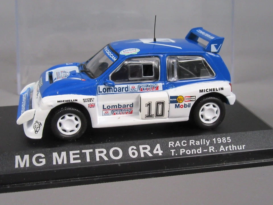 D789 IXO MG Metro 6R4 #10 Rac Rallye Lombard 1985 UK Pond Arthur 1:43 + Scatola - Immagine 2 di 4