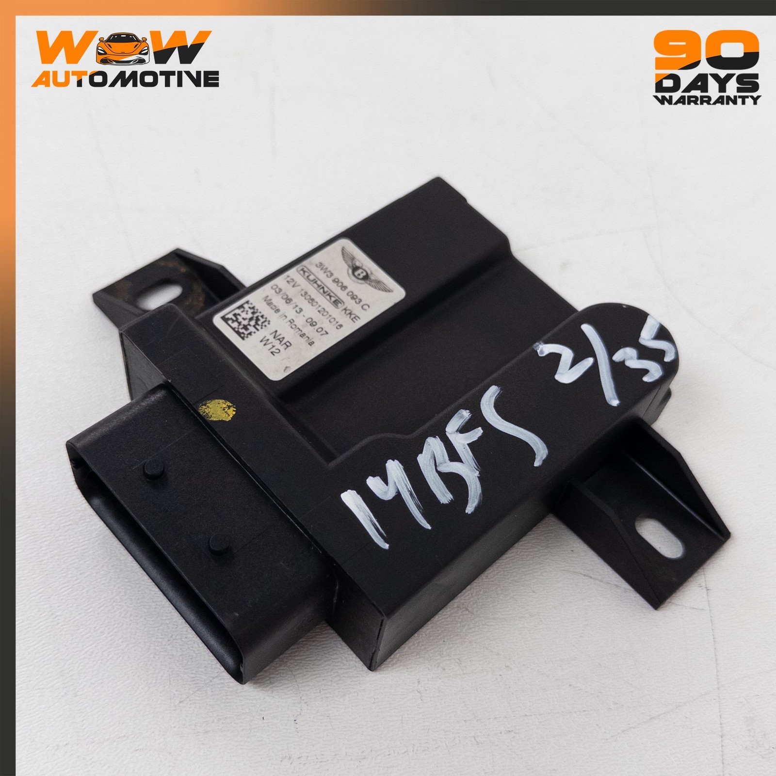 06-19 BENTLEY FLYING SPUR 6.0L W12 FUEL PUMP CONTROL MODULE UNIT 3W3906093C OEM