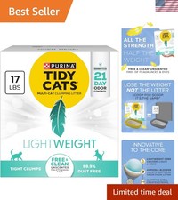 99.9 Dust Free Clumping Cat Litter in 17 lb Lightweight Box - Purina Brand