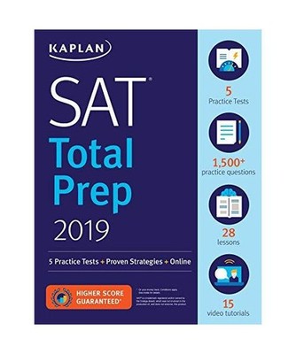 SAT Total Prep 2019: 5 Practice Tests + Proven Strategies + Online, Kaplan Test 