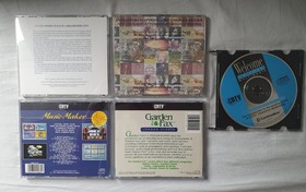 Lot of CDs Commodore Amiga CDTV : Welcome D , Garden Fax , Music Maker , Grolier