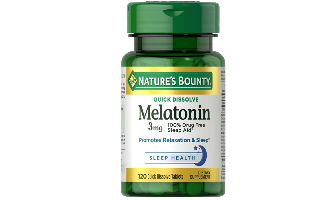 Nature's Bounty Melatonin,  100% Drug Free Sleep Aid 120 Quick Dissolve Tablets
