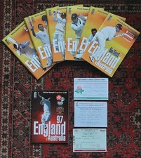 FULL SET 1997 6x ENGLAND v AUSTRALIA Ashes Programmes, + ODI Prog, + 3x Tickets