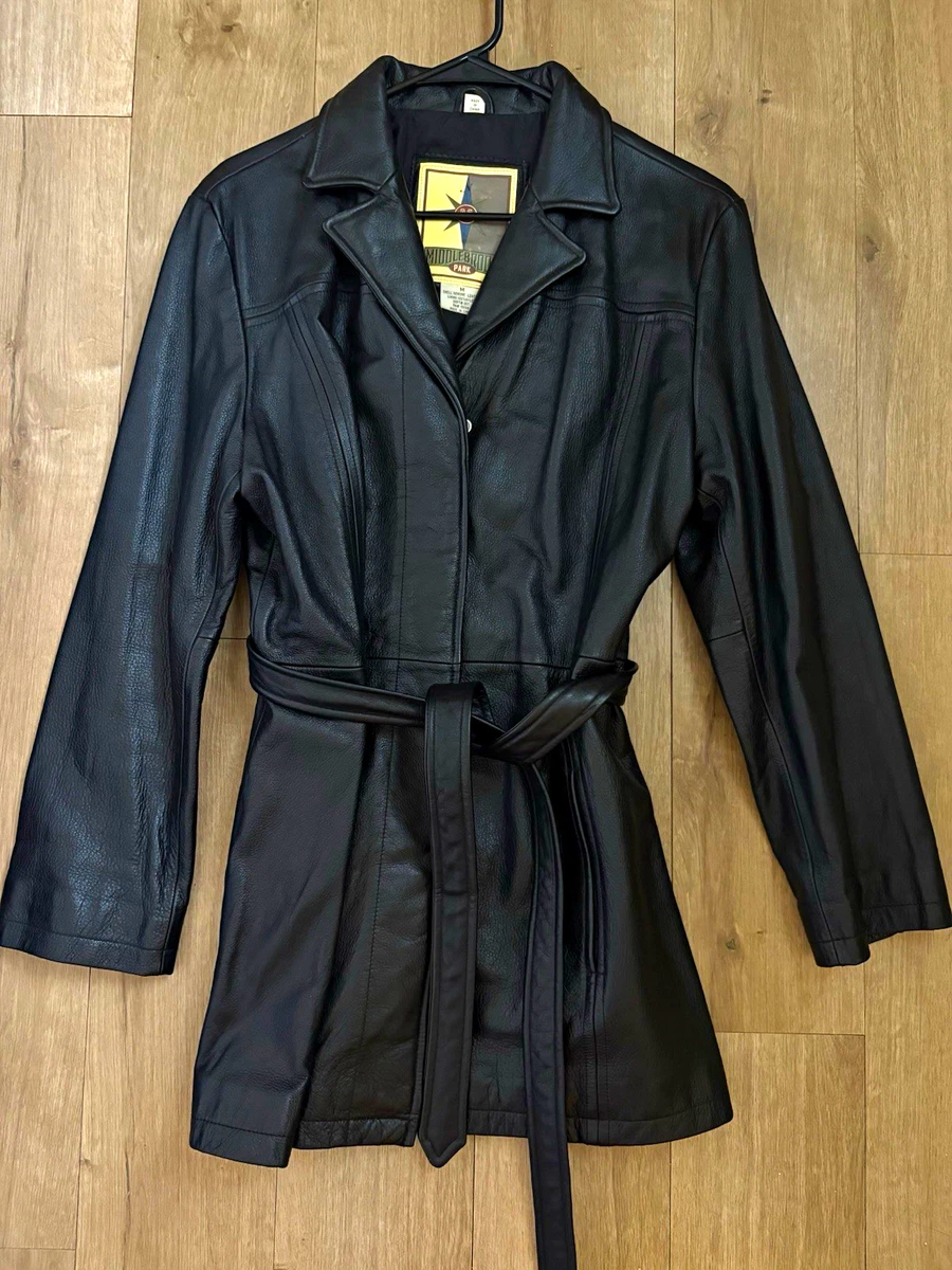vintage leather trench coat products for sale | eBay