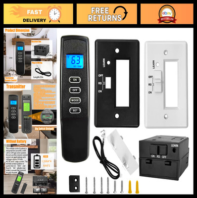 Upgraded Fireplace Remote Control Kit for Millivolt Valve Stoves, LCD Display, T