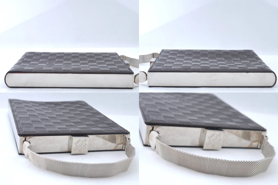 Auth Louis Vuitton Damier Vernis Ange Hand Bag Purse M92105 Red 3230M - Image 4 of 4