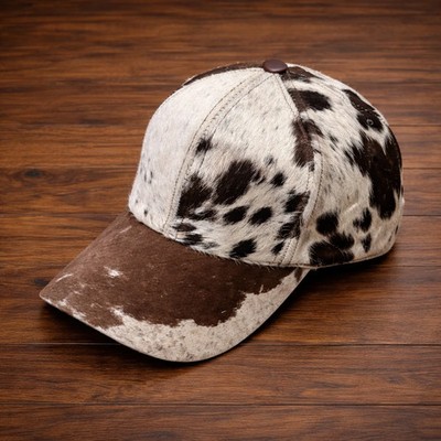 atlast horse hide sport cap アットラスト Cowhide Hair On Hide Baseball Cap Genuine Leather Western Unisex