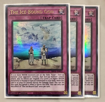 Yugioh! 3x The Ice-Bound God - BROL-EN052 Ultra Rare - 1st ed NM