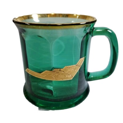 B2 Northrop Bomber Green Gold Rimmed Culver Mug 10oz 1988 No Cracks/chips USA