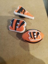 Cincinnati Bengals Football Team Sports Charm For Crocs Shoe Charms - 3 Pieces
