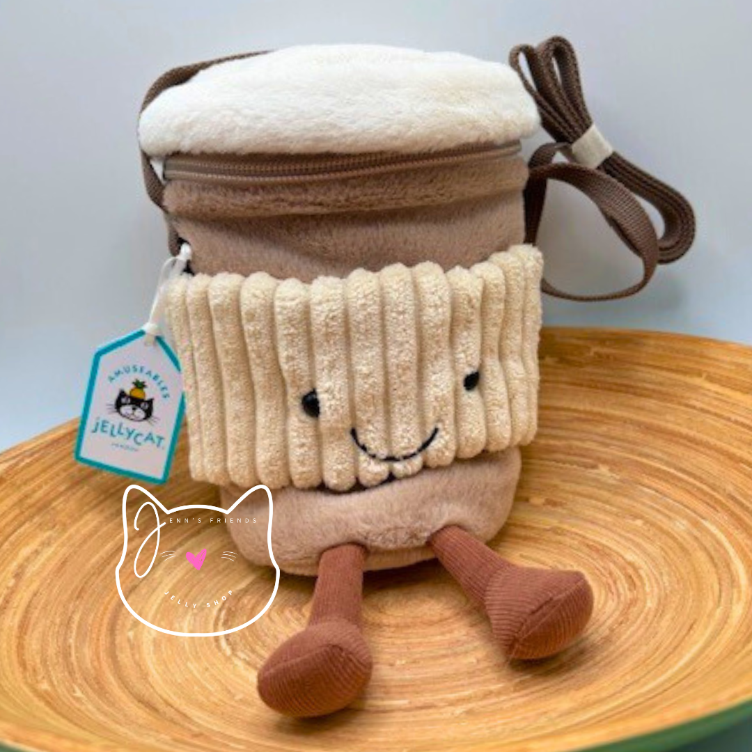 AUTHENTIC Jellycat AMUSEABLES COFFEE TO GO BAG New BNWT Soft Plush