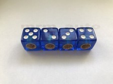 Blue Dice 4 Pcs Air tire Valve Stem Cover Cap Bike Car Truck Motorcycle Bicycle