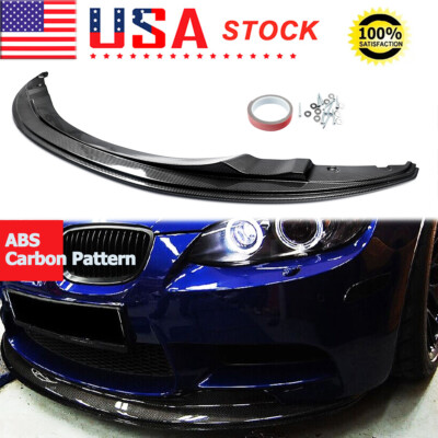 GTS Style Carbon Look ABS Front Bumper Lip Spoiler For BMW