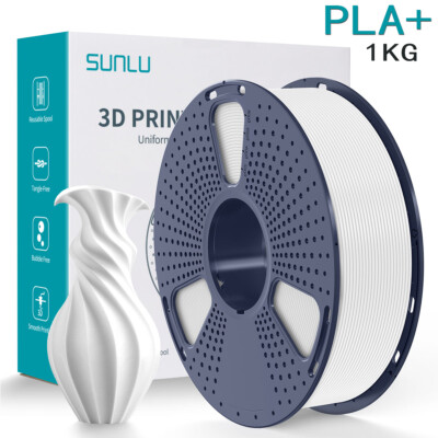 SUNLU 1KG White PLA+ 3D Printer Filament 1.75mm PLA Plus For FDM 3D Printers