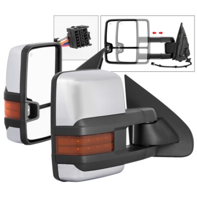 Spyder 9936777 - xTune Chevy Silverado 14-16 Heated Amber LED Mirrors Pair