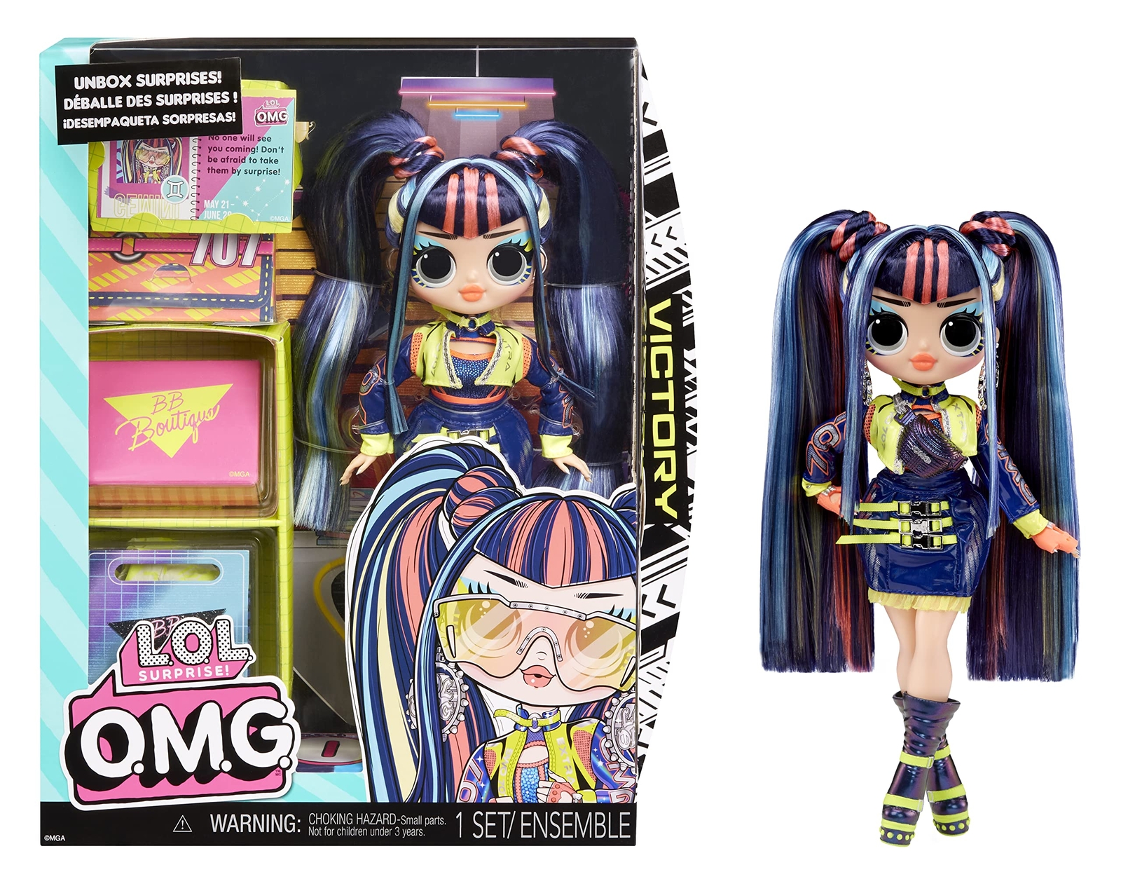 L.O.L. Surprise! O.M.G. Fashion Doll - VICTORY - Include bambola, sorprese multi
