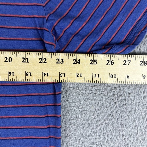 Peter Millar Polo Shirt Men Large Blue Striped Short Sleeve Collared 100% Cotton - Picture 5 of 10
