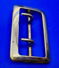 Double Tongue Center Bar Solid Brass Uniform Style AKER Belt Buckle