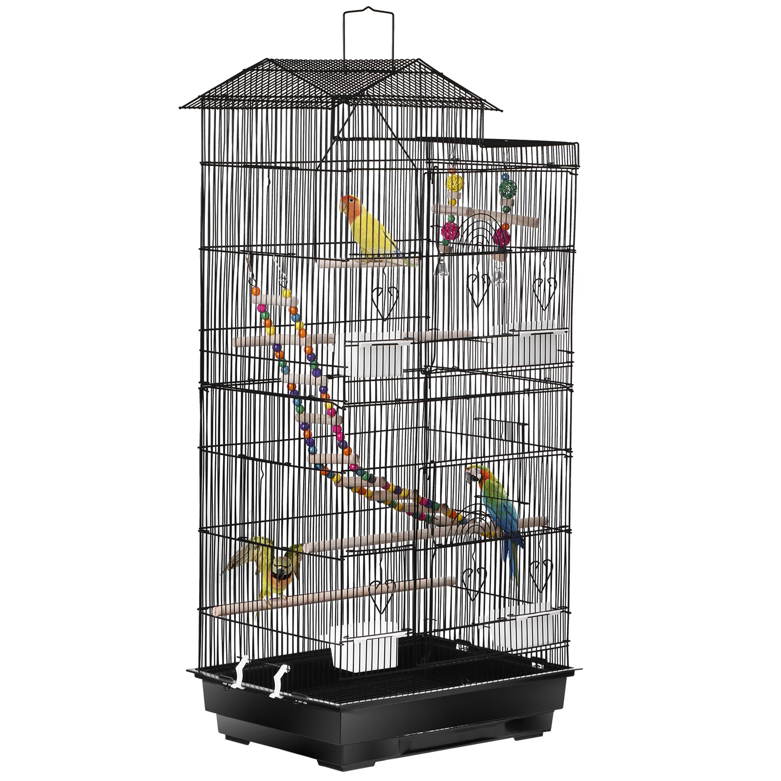 39 Inch Bird Cage Parakeet Cage with Play Top Rolling Stand Roof Top Parrot Cage
Opens in a new wind