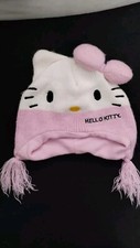 Hello Kitty Pink Toddler Girl's Winter Hat Sanrio Knit Beanie with Tassels 2012